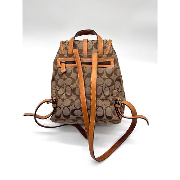 COACH Vintage Y2K Signature Mini Backpack, Brown main image 7
